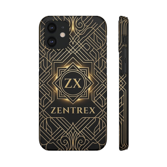 Luxury Gold Geometric Art Deco Slim Phone Case for iPhone & Samsung