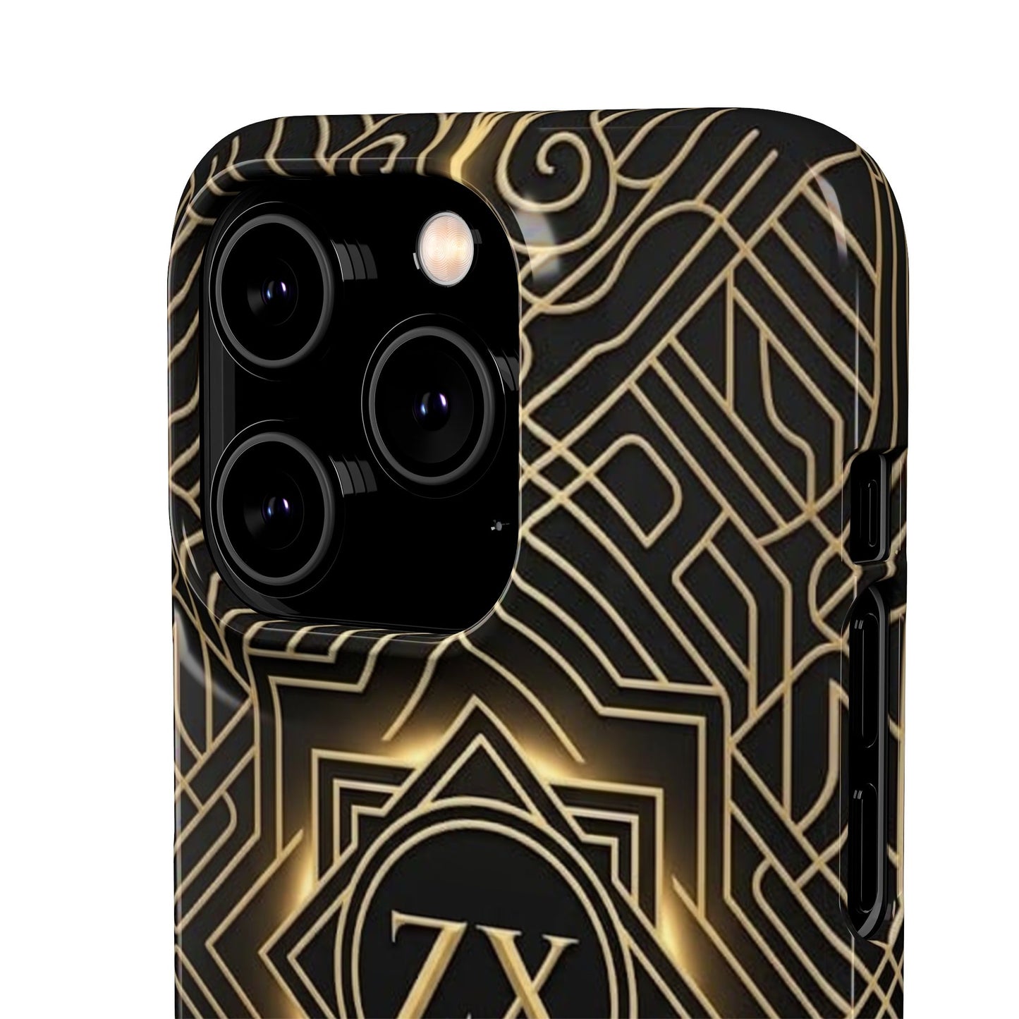 Luxury Gold Geometric Art Deco Slim Phone Case for iPhone & Samsung