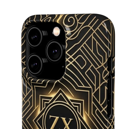 Luxury Gold Geometric Art Deco Slim Phone Case for iPhone & Samsung