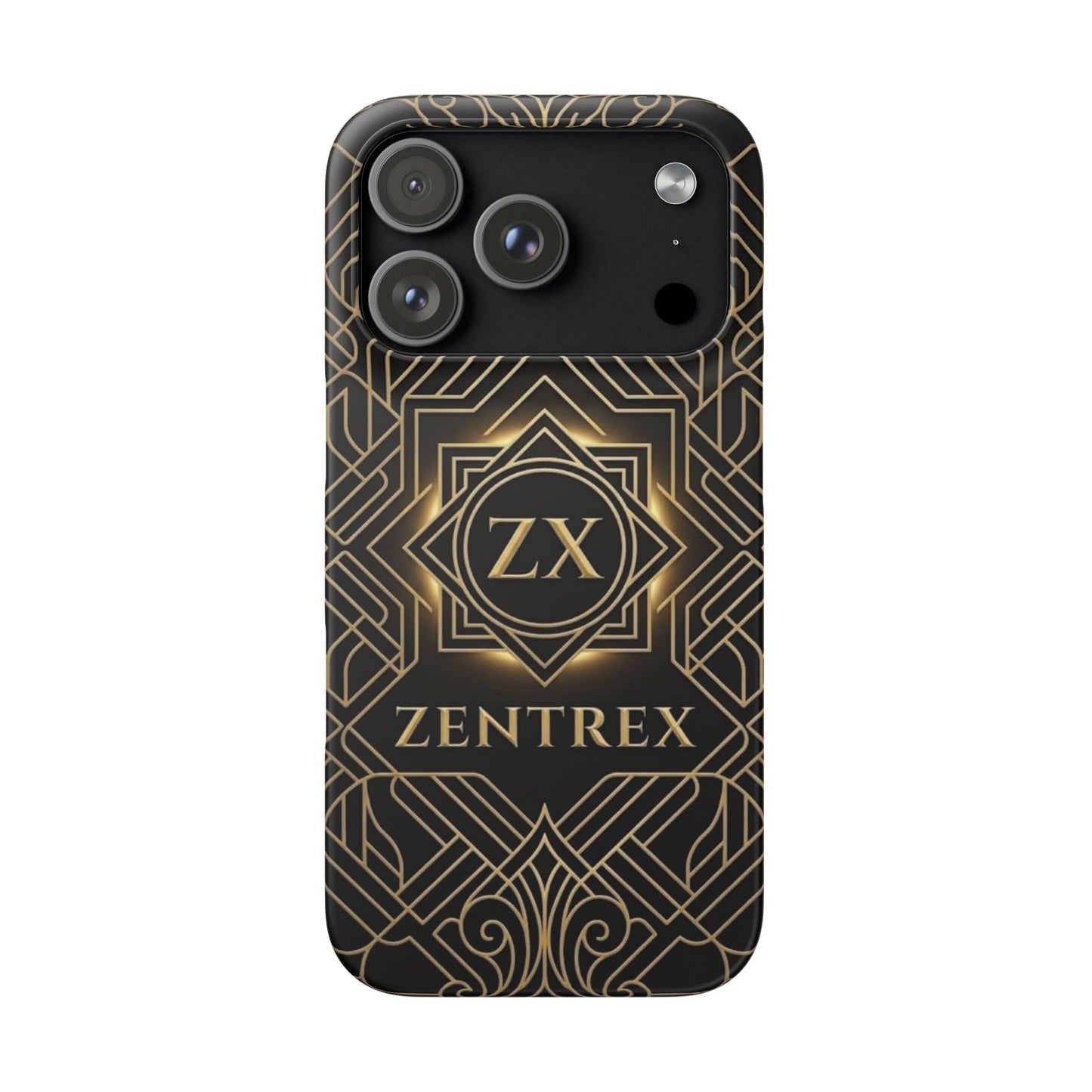 Luxury Gold Geometric Art Deco Slim Phone Case for iPhone & Samsung
