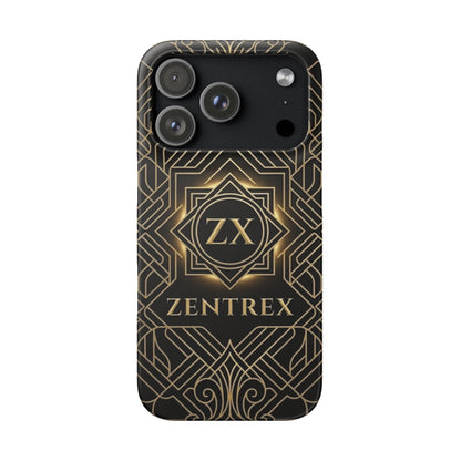 Luxury Gold Geometric Art Deco Slim Phone Case for iPhone & Samsung