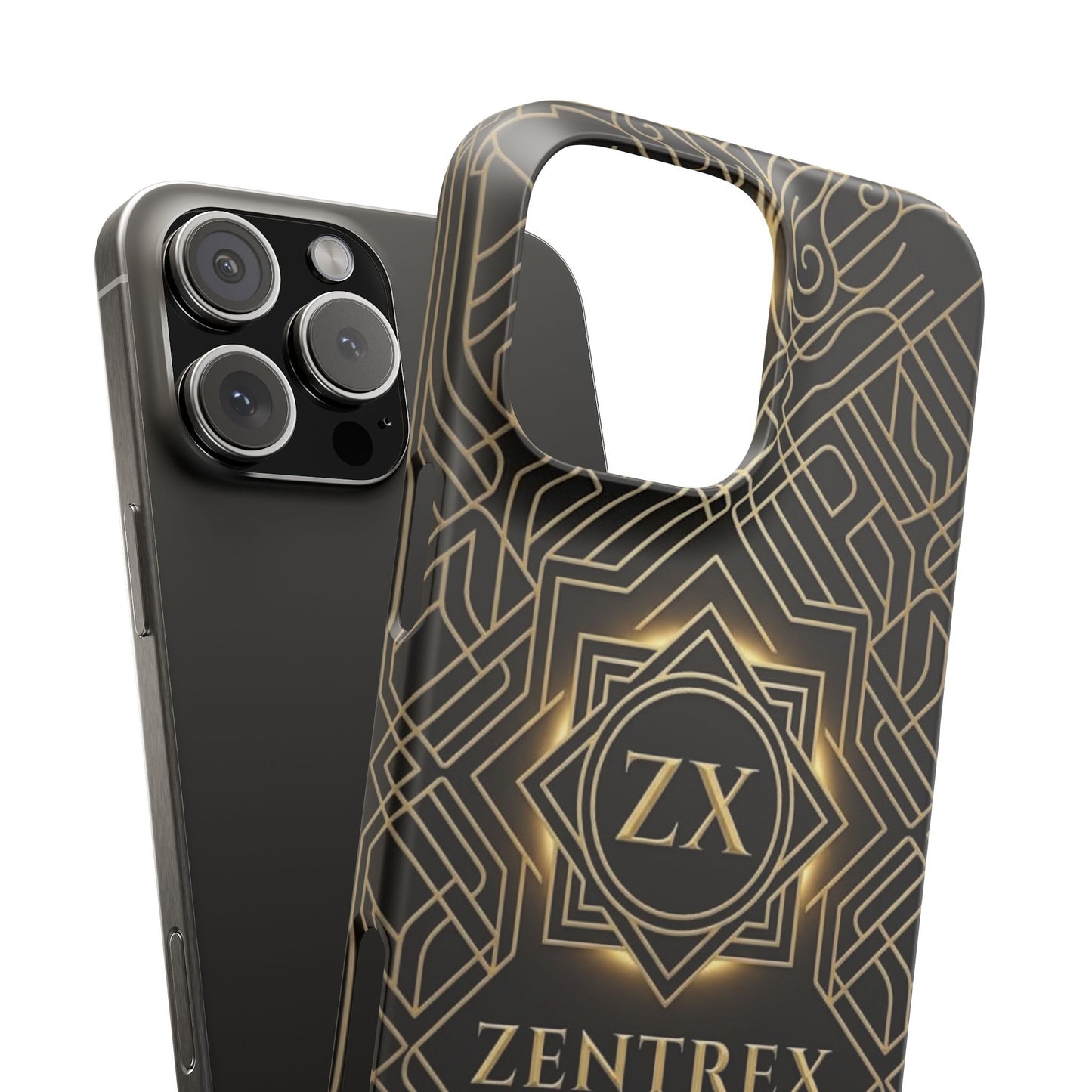 Luxury Gold Geometric Art Deco Slim Phone Case for iPhone & Samsung