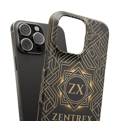 Luxury Gold Geometric Art Deco Slim Phone Case for iPhone & Samsung