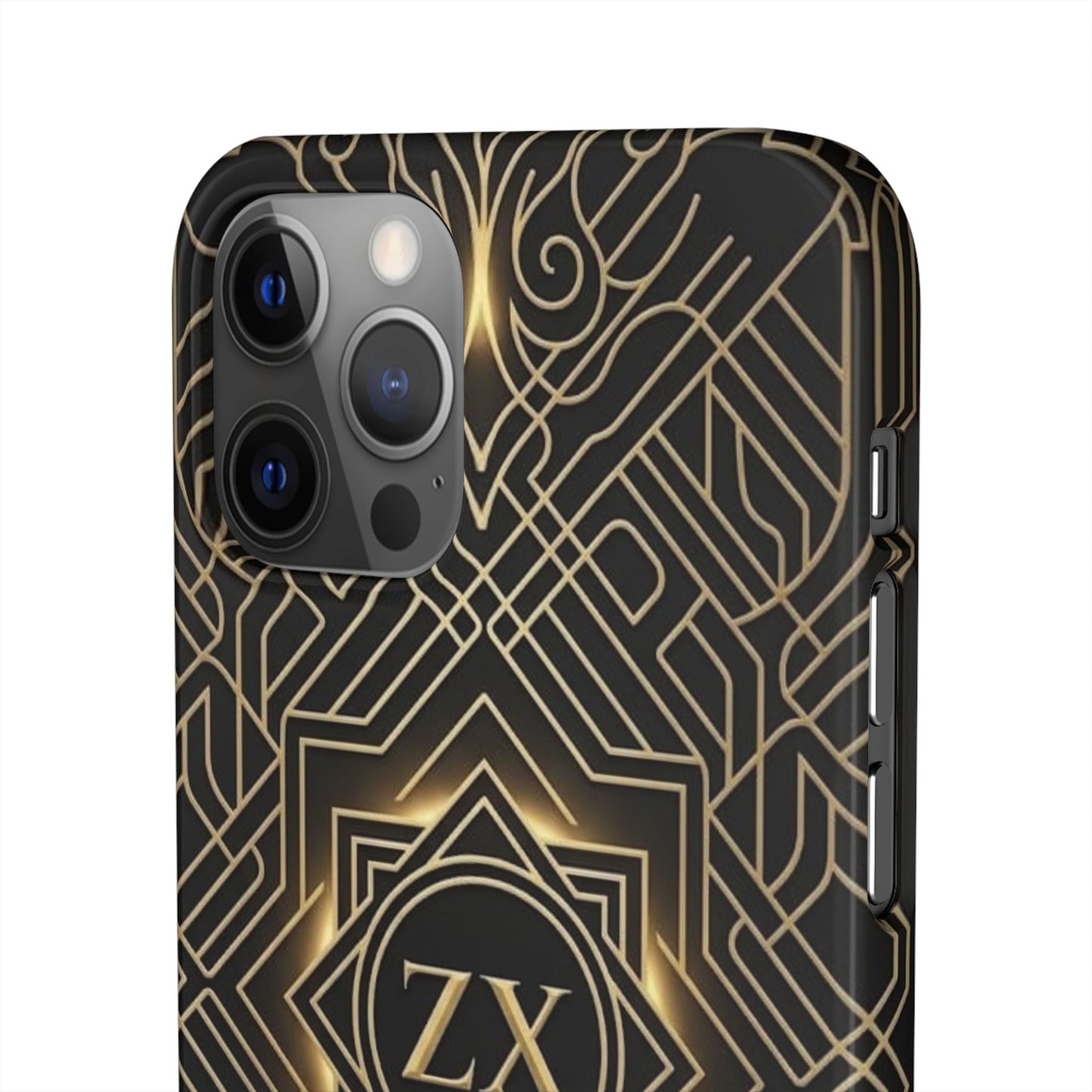 Luxury Gold Geometric Art Deco Slim Phone Case for iPhone & Samsung