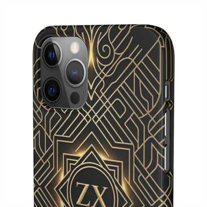 Luxury Gold Geometric Art Deco Slim Phone Case for iPhone & Samsung