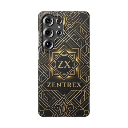 Luxury Gold Geometric Art Deco Slim Phone Case for iPhone & Samsung