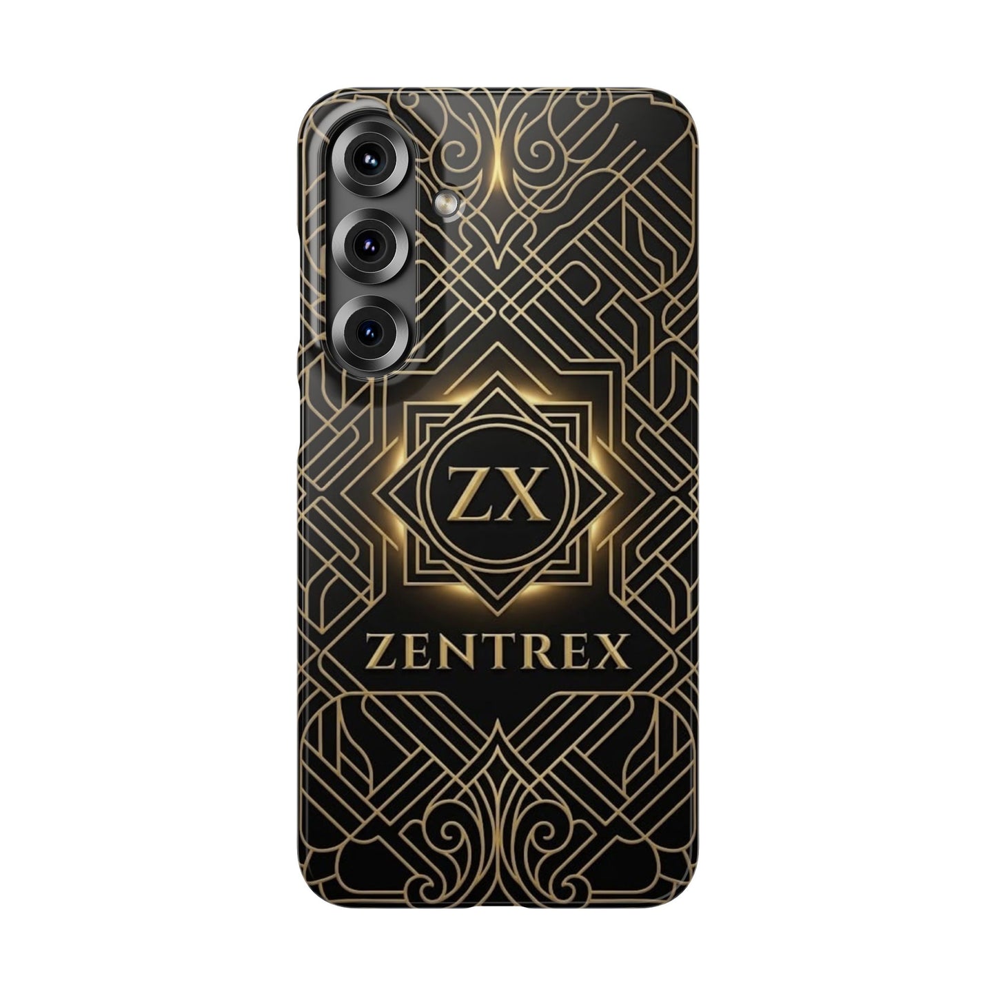 Luxury Gold Geometric Art Deco Slim Phone Case for iPhone & Samsung