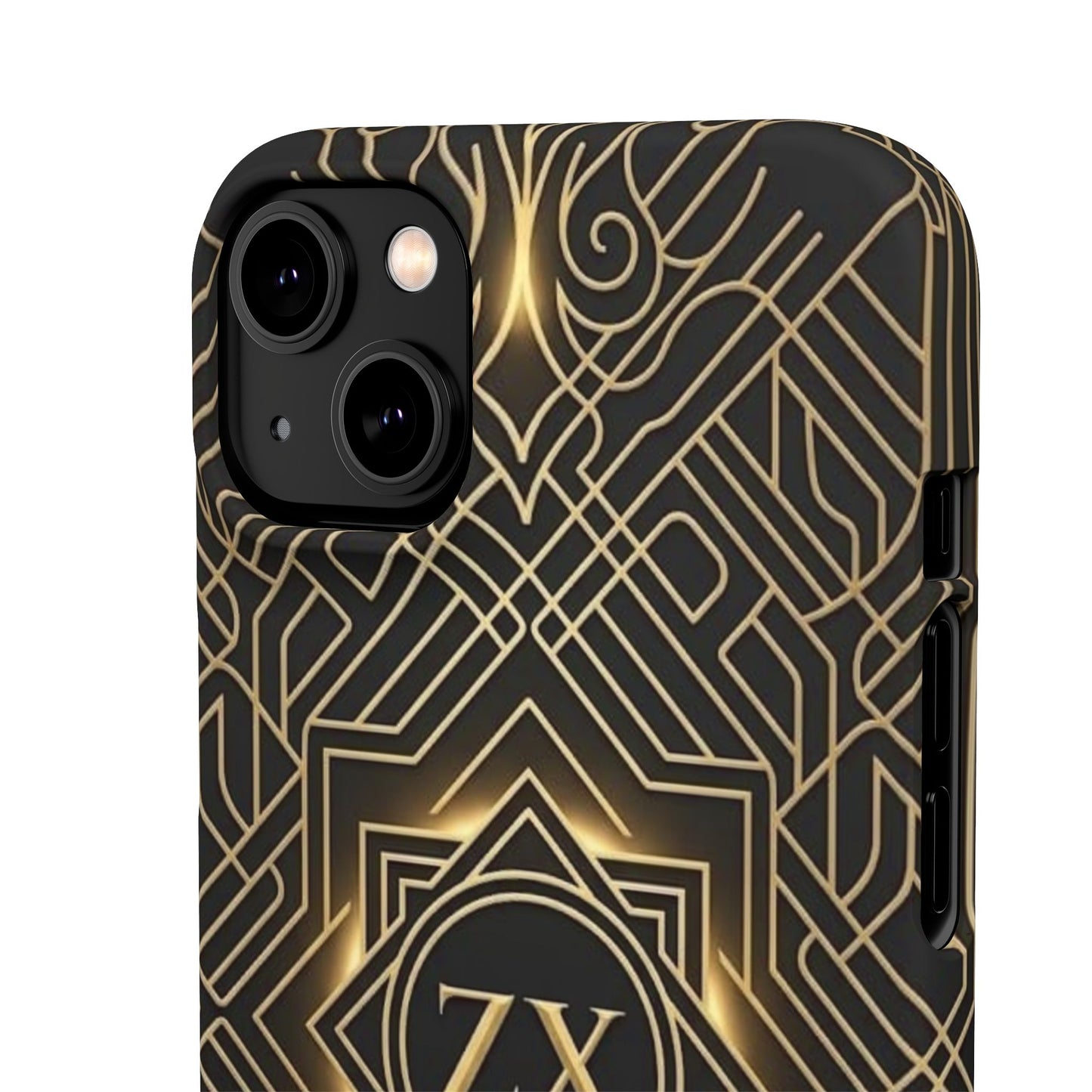 Luxury Gold Geometric Art Deco Slim Phone Case for iPhone & Samsung