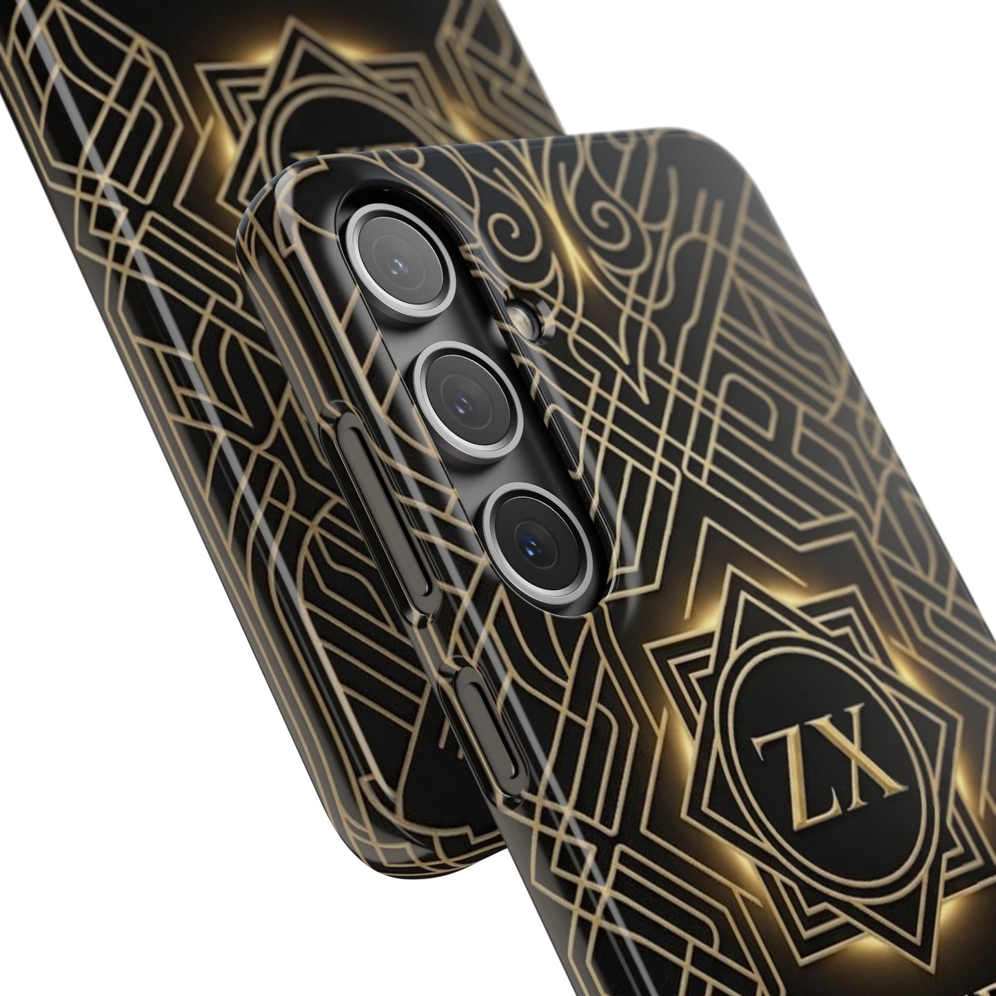 Luxury Gold Geometric Art Deco Slim Phone Case for iPhone & Samsung