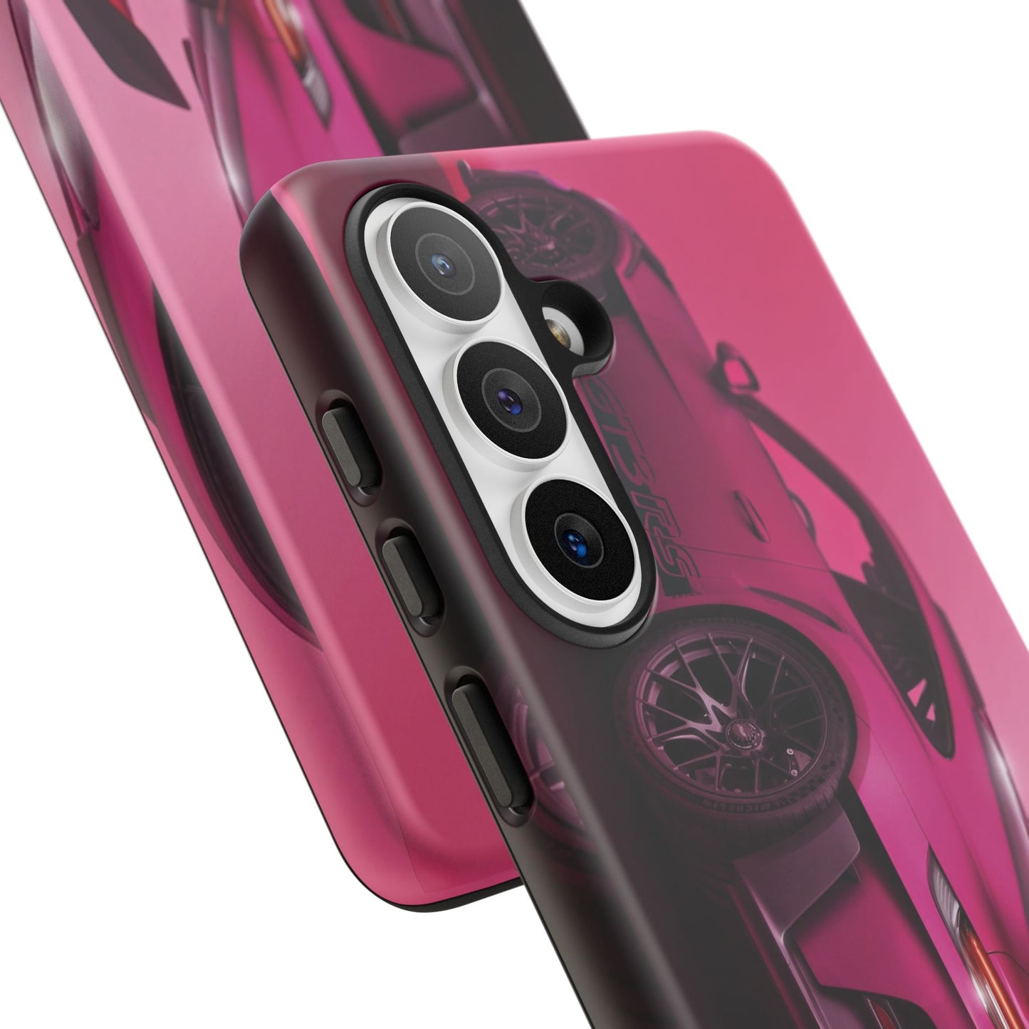 Vivid Pink Sports Car Tough Phone Case - Drop Proof Armor Cover