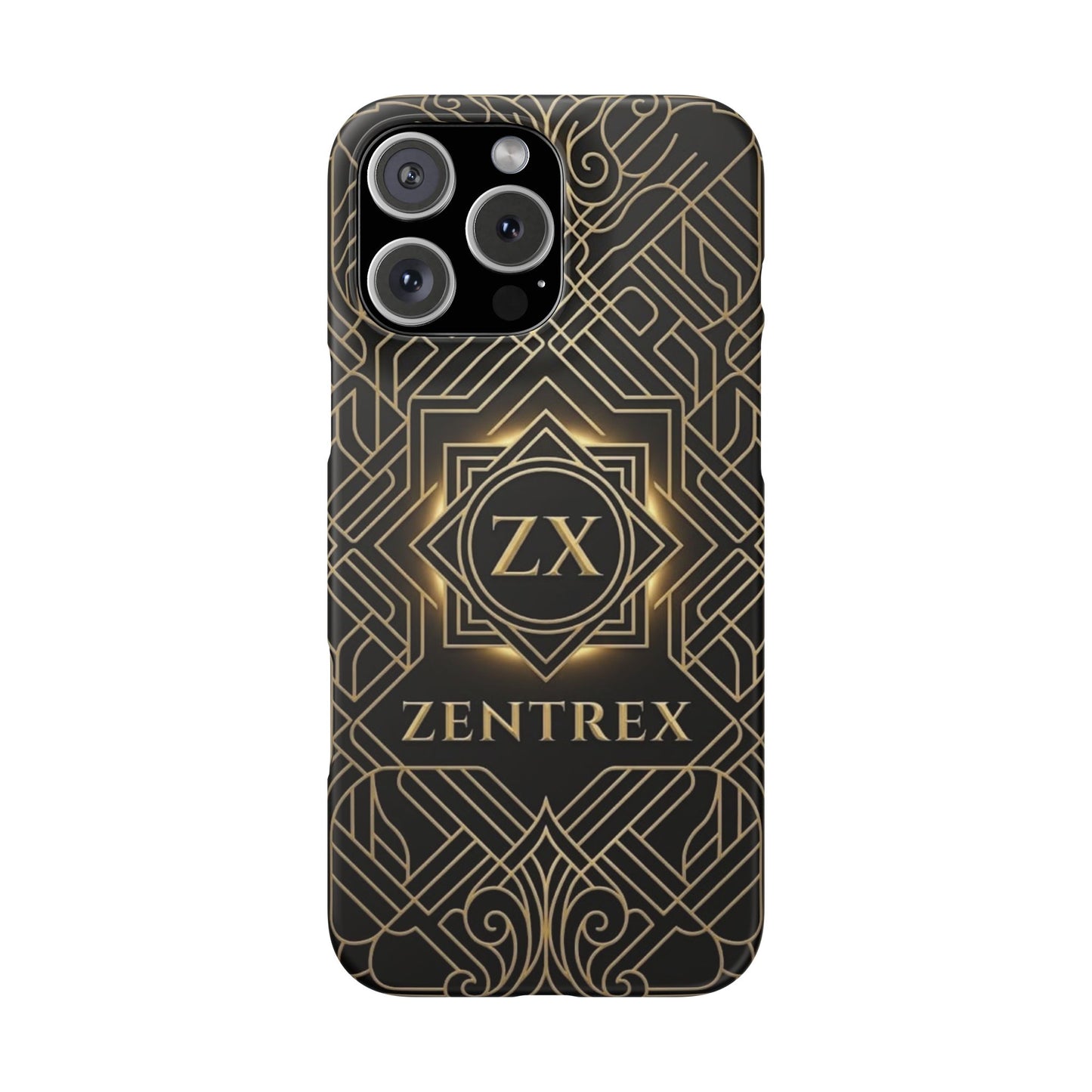 Luxury Gold Geometric Art Deco Slim Phone Case for iPhone & Samsung