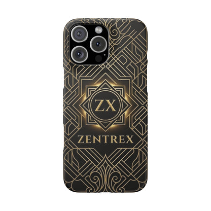 Luxury Gold Geometric Art Deco Slim Phone Case for iPhone & Samsung