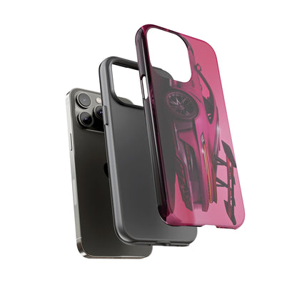 Vivid Pink Sports Car Tough Phone Case - Drop Proof Armor Cover