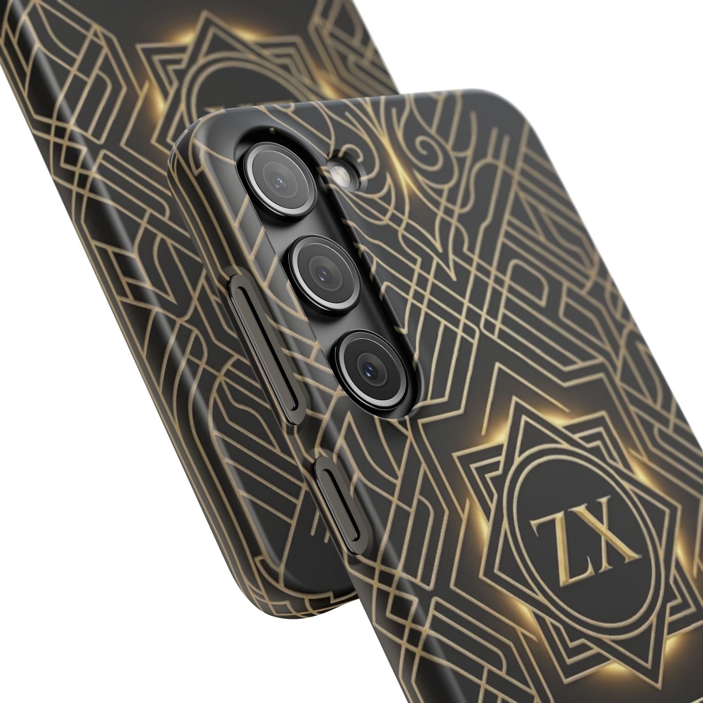 Luxury Gold Geometric Art Deco Slim Phone Case for iPhone & Samsung