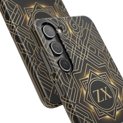 Luxury Gold Geometric Art Deco Slim Phone Case for iPhone & Samsung