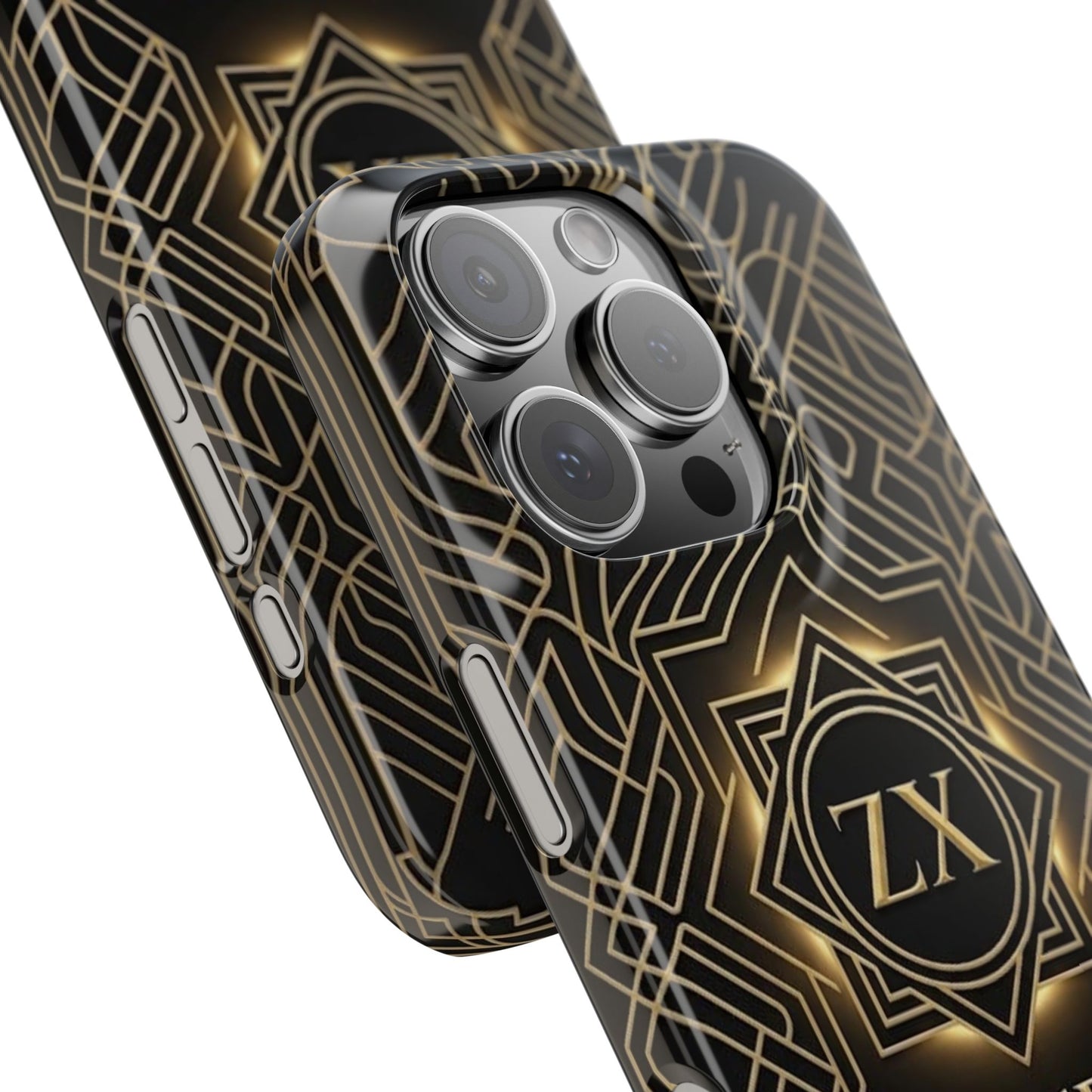 Luxury Gold Geometric Art Deco Slim Phone Case for iPhone & Samsung