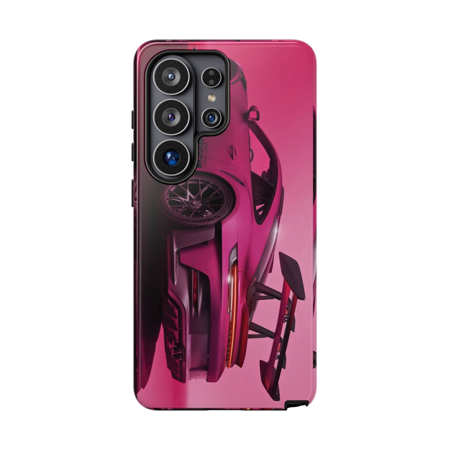 Vivid Pink Sports Car Tough Phone Case - Drop Proof Armor Cover