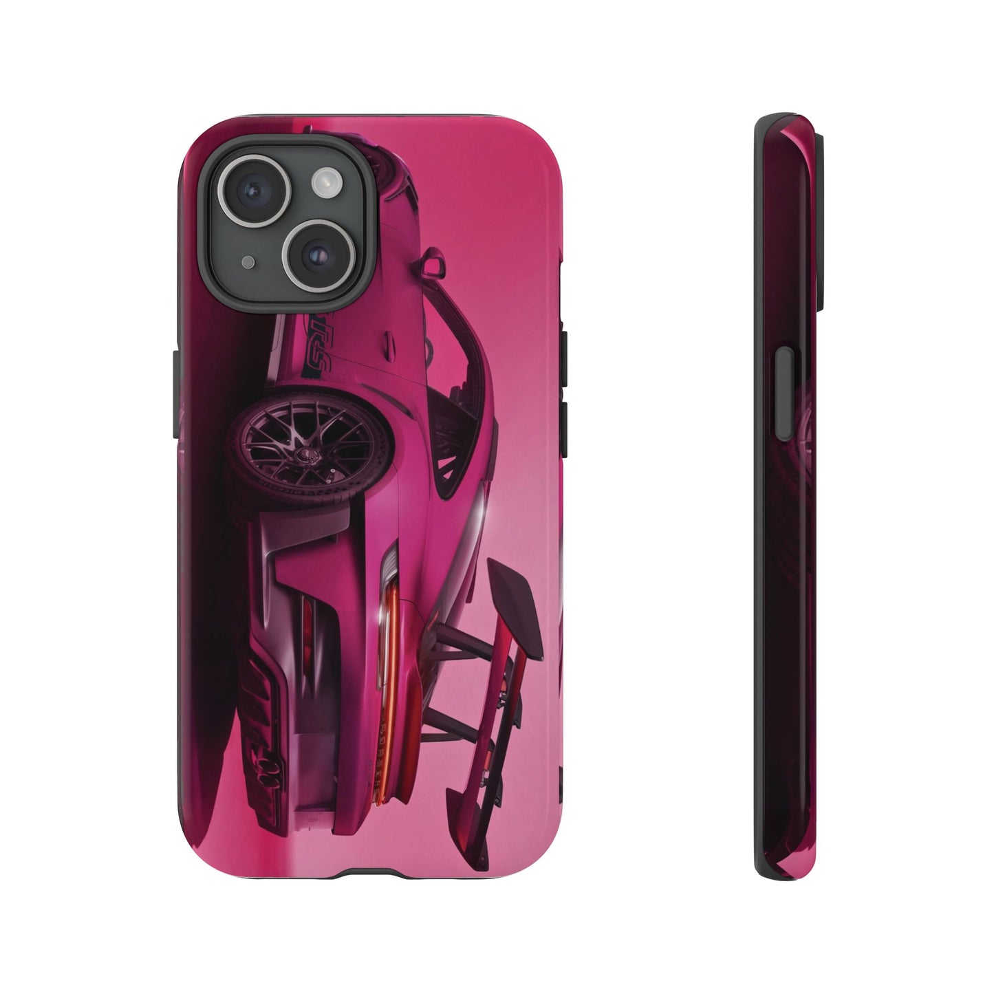 Vivid Pink Sports Car Tough Phone Case - Drop Proof Armor Cover