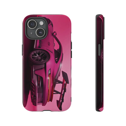 Vivid Pink Sports Car Tough Phone Case - Drop Proof Armor Cover
