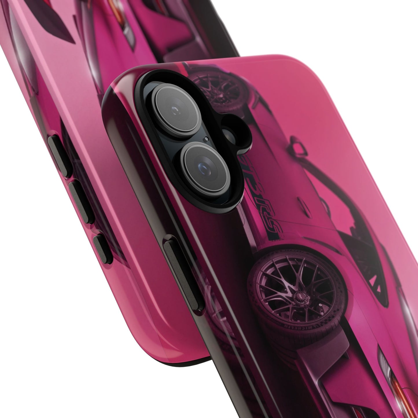 Vivid Pink Sports Car Tough Phone Case - Drop Proof Armor Cover