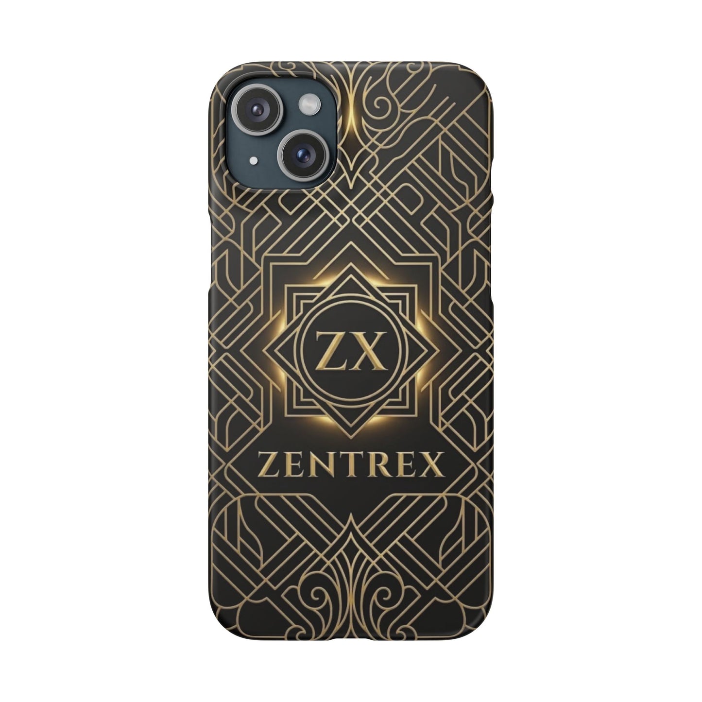 Luxury Gold Geometric Art Deco Slim Phone Case for iPhone & Samsung