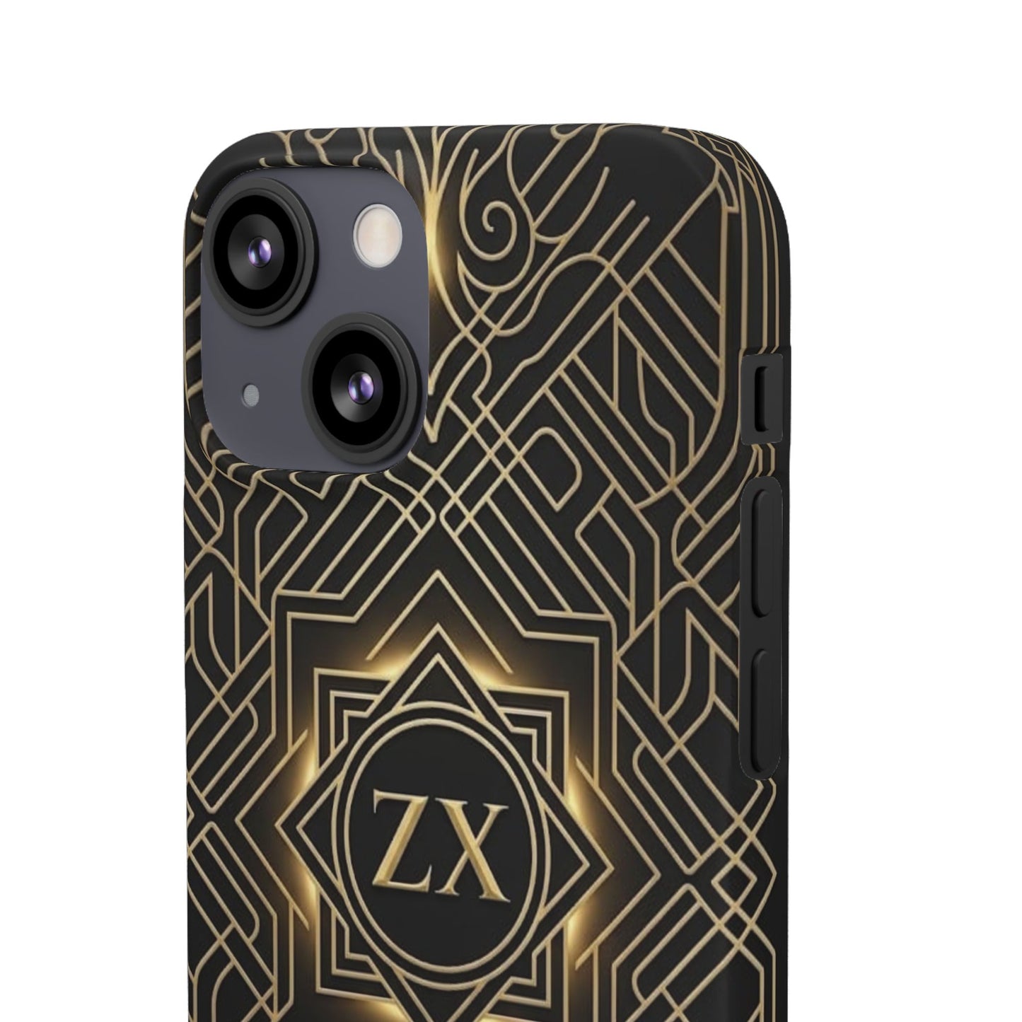 Luxury Gold Geometric Art Deco Slim Phone Case for iPhone & Samsung