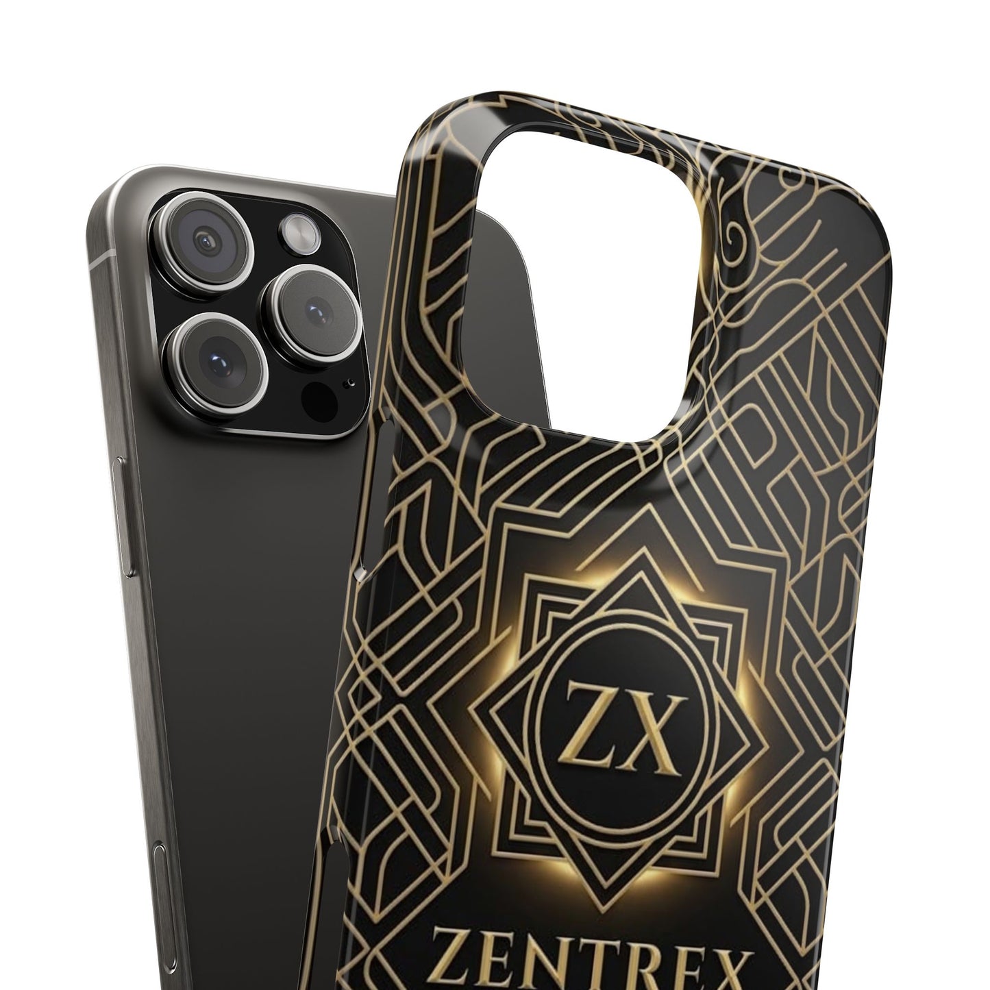 Luxury Gold Geometric Art Deco Slim Phone Case for iPhone & Samsung