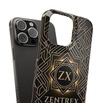 Luxury Gold Geometric Art Deco Slim Phone Case for iPhone & Samsung