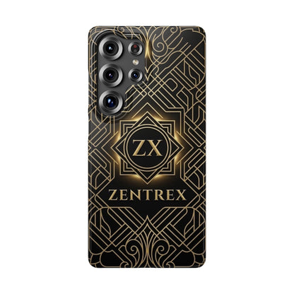 Luxury Gold Geometric Art Deco Slim Phone Case for iPhone & Samsung