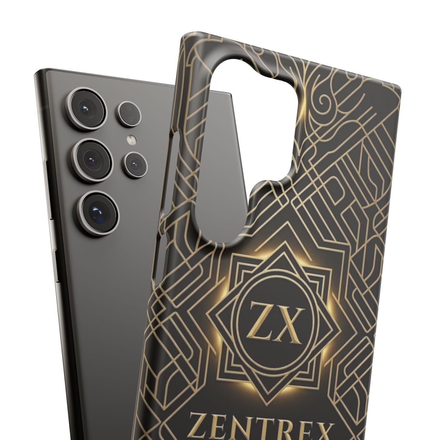 Luxury Gold Geometric Art Deco Slim Phone Case for iPhone & Samsung