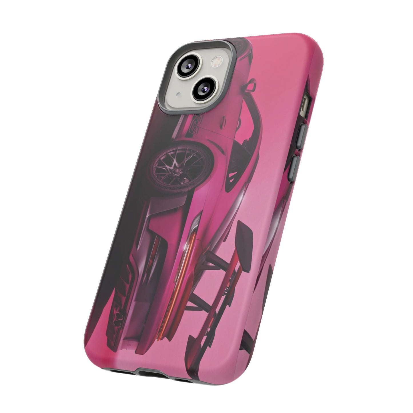 Vivid Pink Sports Car Tough Phone Case - Drop Proof Armor Cover