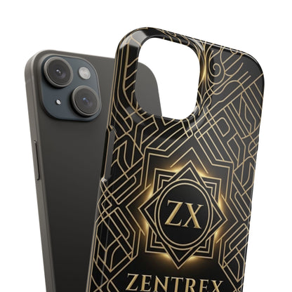 Luxury Gold Geometric Art Deco Slim Phone Case for iPhone & Samsung