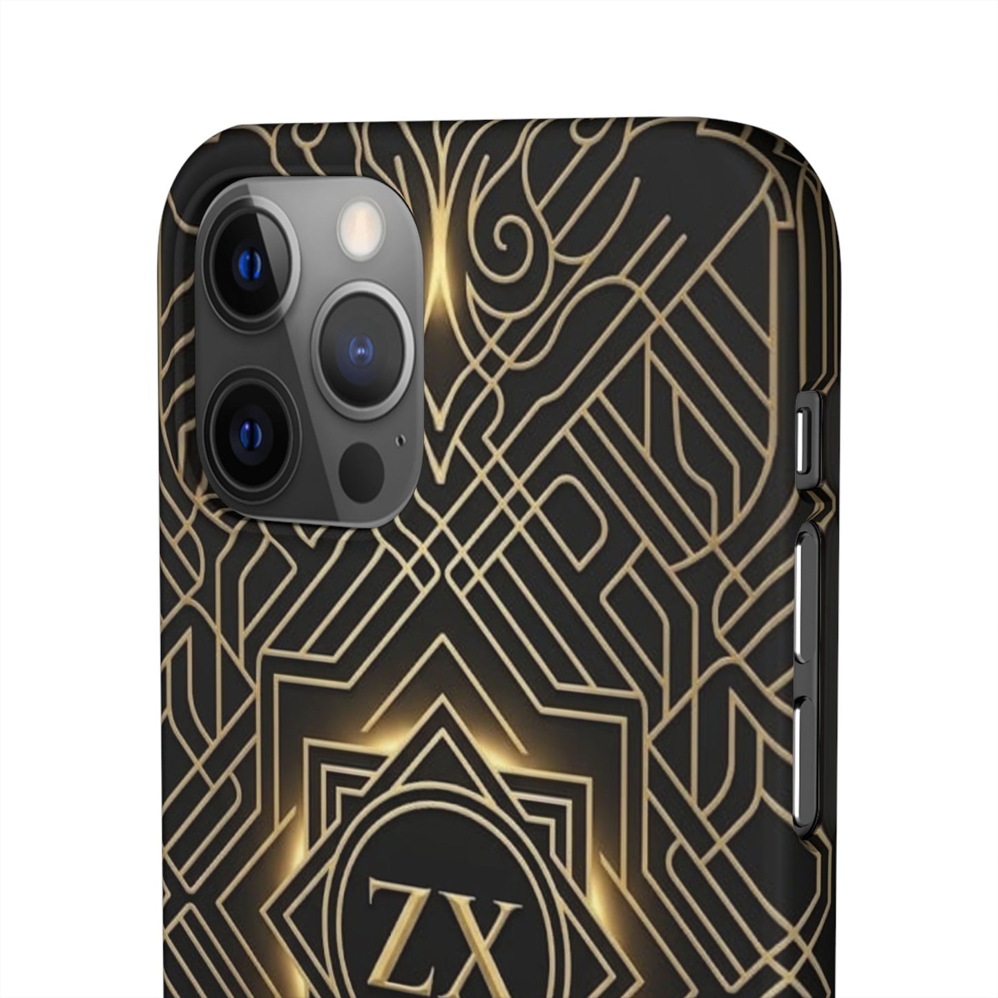 Luxury Gold Geometric Art Deco Slim Phone Case for iPhone & Samsung