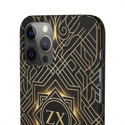 Luxury Gold Geometric Art Deco Slim Phone Case for iPhone & Samsung