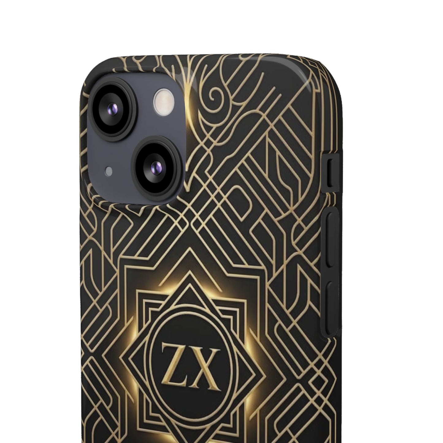 Luxury Gold Geometric Art Deco Slim Phone Case for iPhone & Samsung