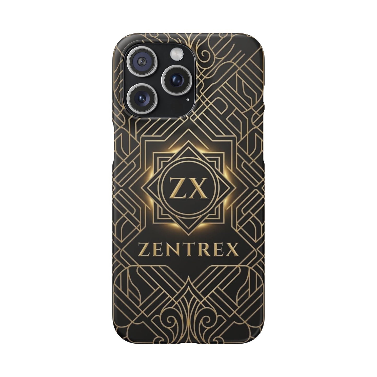 Luxury Gold Geometric Art Deco Slim Phone Case for iPhone & Samsung