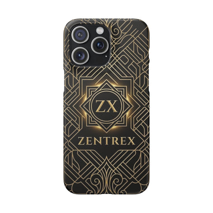 Luxury Gold Geometric Art Deco Slim Phone Case for iPhone & Samsung