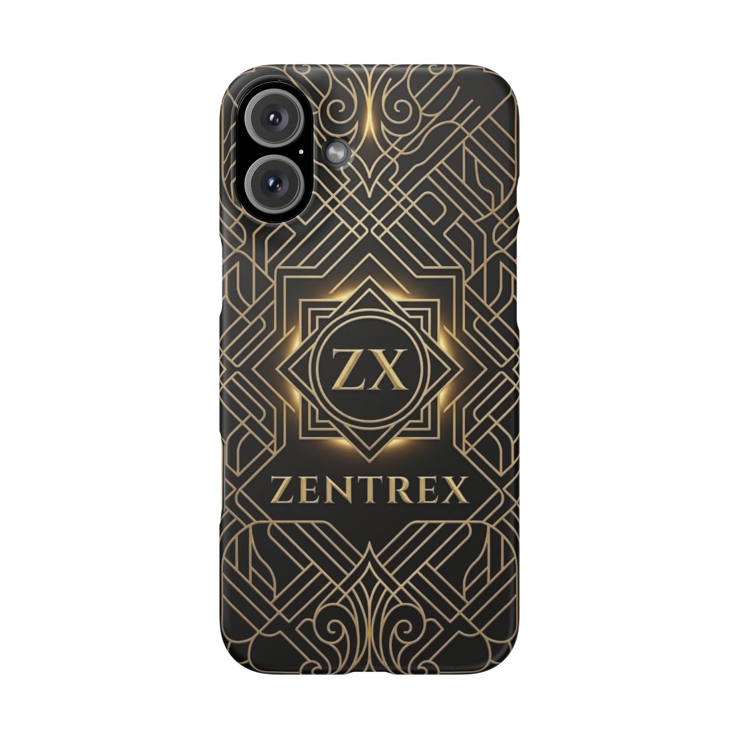 Luxury Gold Geometric Art Deco Slim Phone Case for iPhone & Samsung