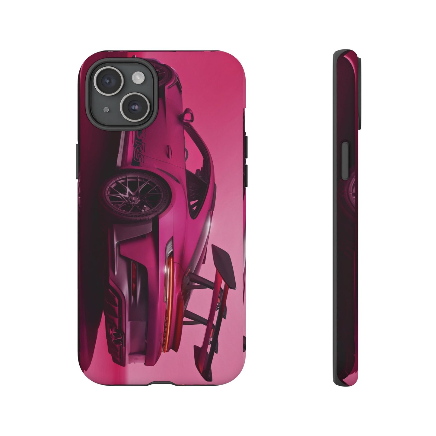 Vivid Pink Sports Car Tough Phone Case - Drop Proof Armor Cover