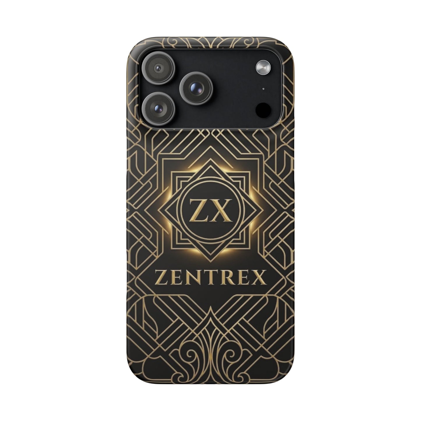 Luxury Gold Geometric Art Deco Slim Phone Case for iPhone & Samsung