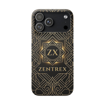 Luxury Gold Geometric Art Deco Slim Phone Case for iPhone & Samsung
