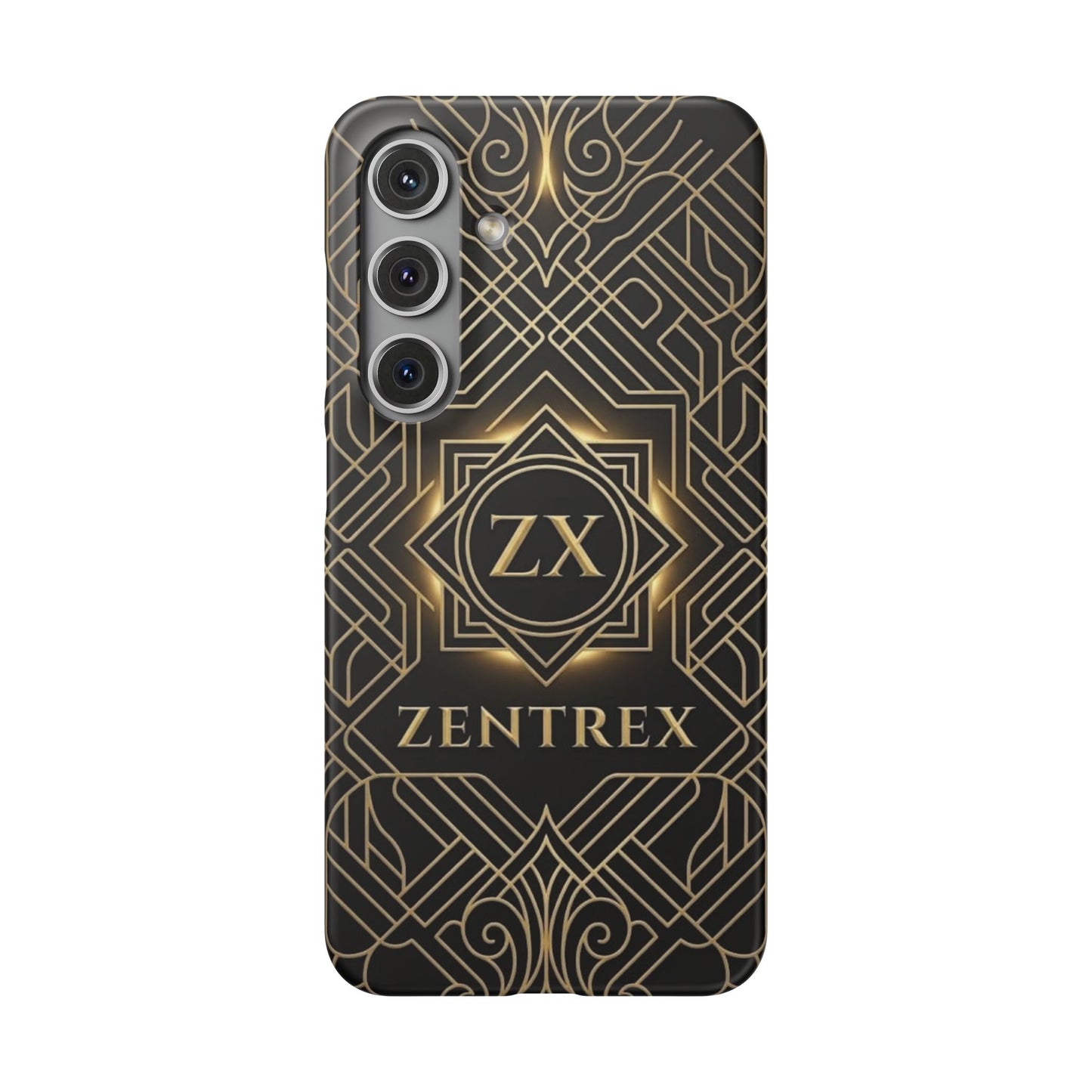 Luxury Gold Geometric Art Deco Slim Phone Case for iPhone & Samsung