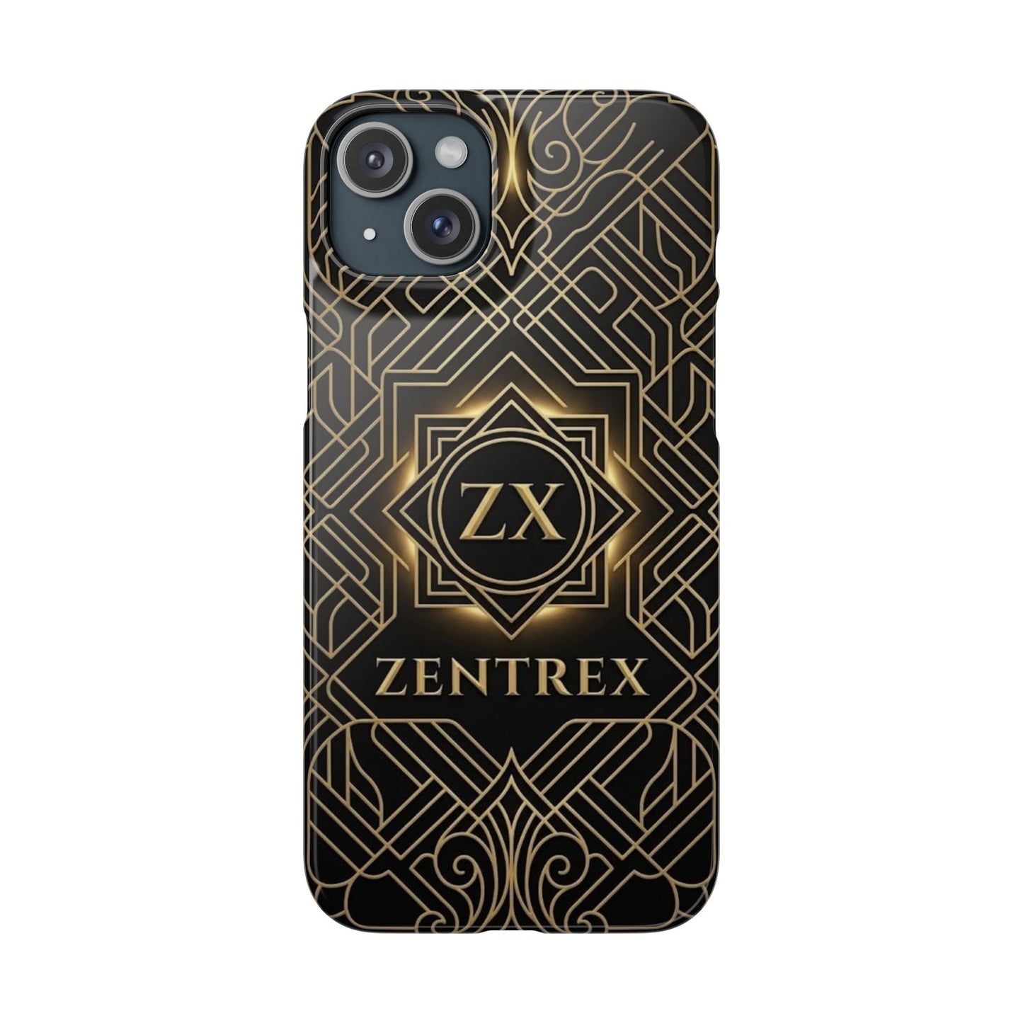 Luxury Gold Geometric Art Deco Slim Phone Case for iPhone & Samsung