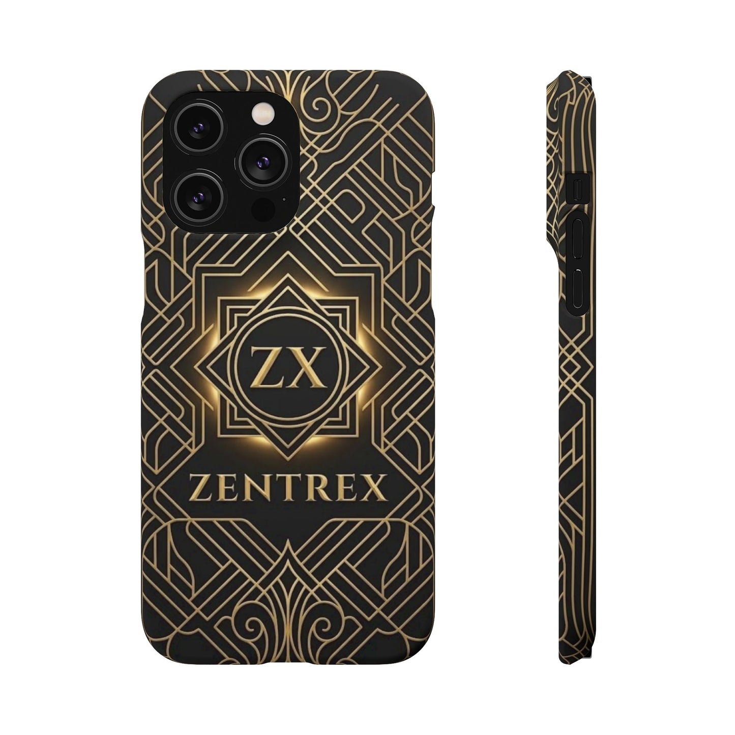 Luxury Gold Geometric Art Deco Slim Phone Case for iPhone & Samsung