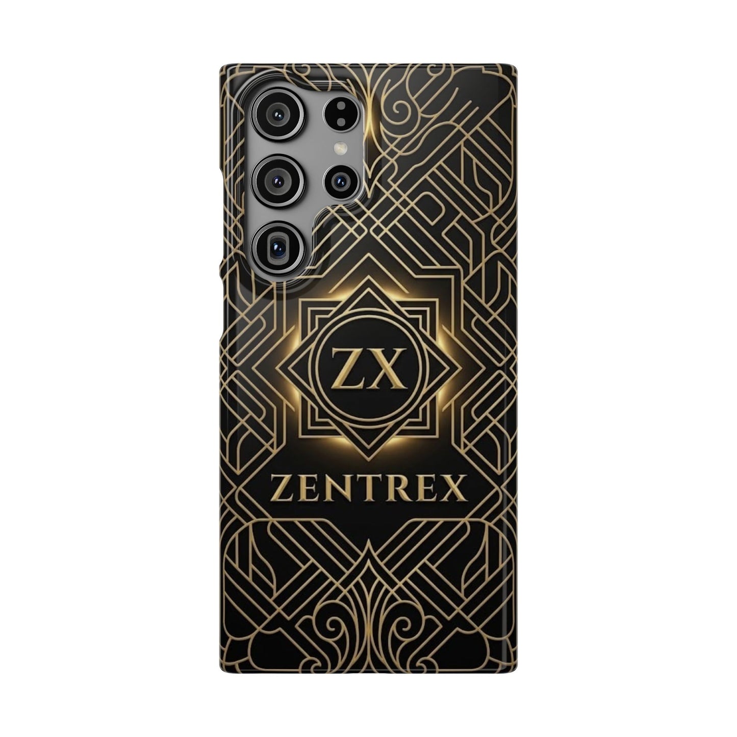Luxury Gold Geometric Art Deco Slim Phone Case for iPhone & Samsung