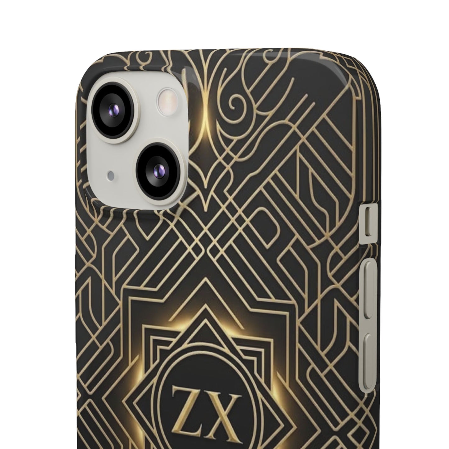 Luxury Gold Geometric Art Deco Slim Phone Case for iPhone & Samsung