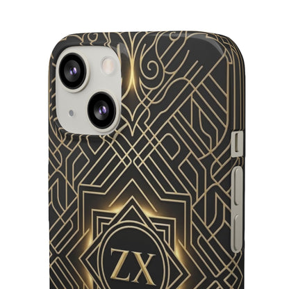 Luxury Gold Geometric Art Deco Slim Phone Case for iPhone & Samsung