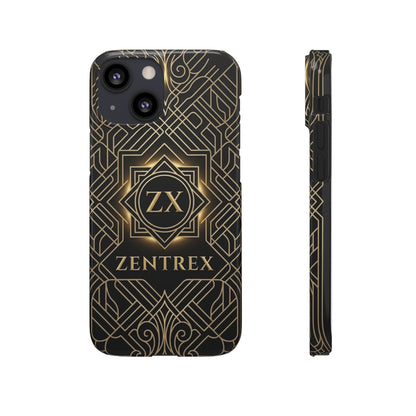 Luxury Gold Geometric Art Deco Slim Phone Case for iPhone & Samsung