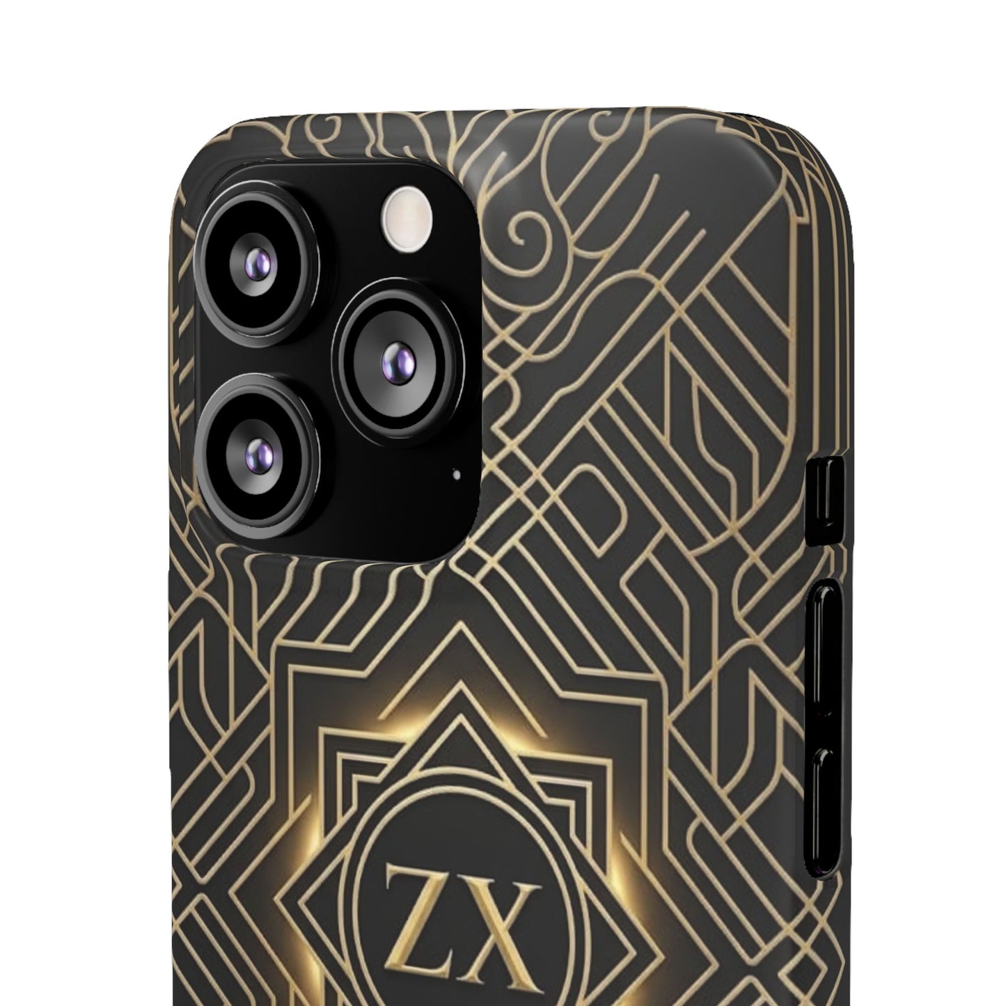 Luxury Gold Geometric Art Deco Slim Phone Case for iPhone & Samsung