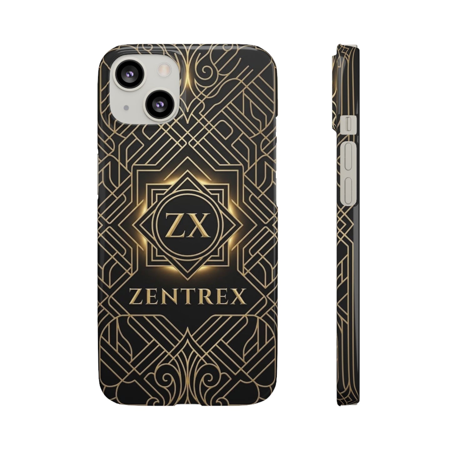 Luxury Gold Geometric Art Deco Slim Phone Case for iPhone & Samsung
